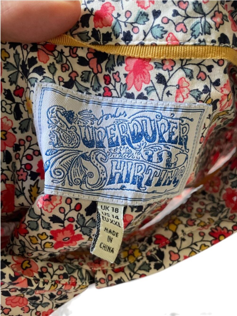 Joules SuperDuper Shirting Ditzy Floral Print 100% Cotton Button Down Blouse 14 - Picture 8 of 10